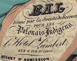 Annonce d’un bal organisé pour les Polonais indigents à Paris, 1847 © Société historique et littéraire polonaise / Bibliothèque polonaise de Paris