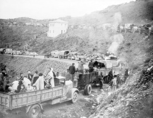 Retirada, February 15, 1939. Cerbère, French-Spanish border, arrival of a convoy of Spanish refugees