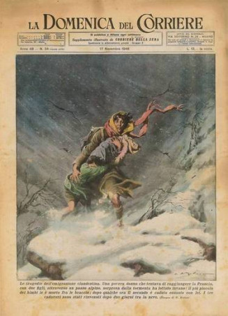 La Domenica del Corriere November 17, 1946 Tragedy of clandestine emigration 