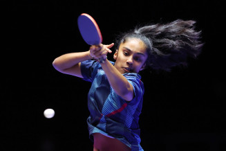 Prithika Pavade, championne de tennis de table en février 2024