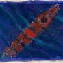 Peinture représentant Alfred Nakache âgé nageant, de Florence Miailhe (court-métrage "Papillon")
