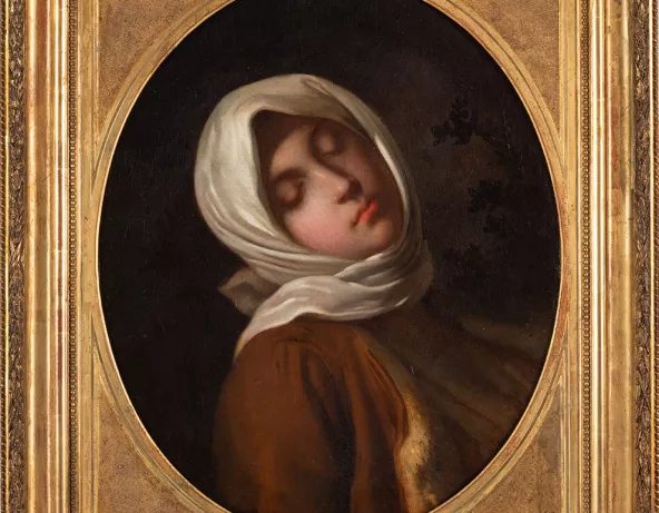 Téofil Antar Kwiatkowski, Jeune polonaise saisie par le froid, 1842, Paris, huile sur toile