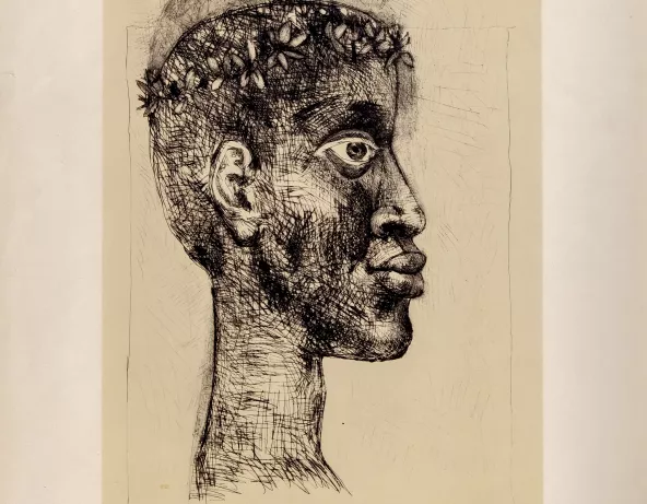 Affiche Présence africaine, 1er congrès des artistes et écrivains noirs