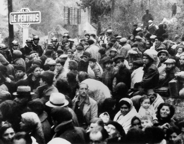 David Seymour, La Retirada. Le Perthus, à la frontière franco-espagnole, février 1939