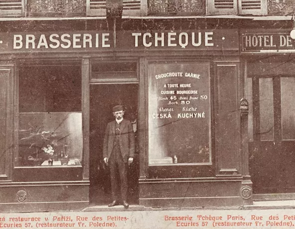 Brasserie tchèque, 57 rue des petites écuries à Paris. Carte postale