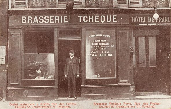 Brasserie tchèque, 57 rue des petites écuries à Paris. Carte postale © Musée national de l'histoire de l'immigration