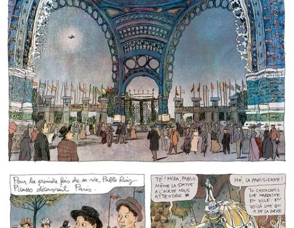 Clément Oubrerie, Pablo,tome 1. Max Jacob, pages 8, 2012 (date de première parution) reproduction © dargaud