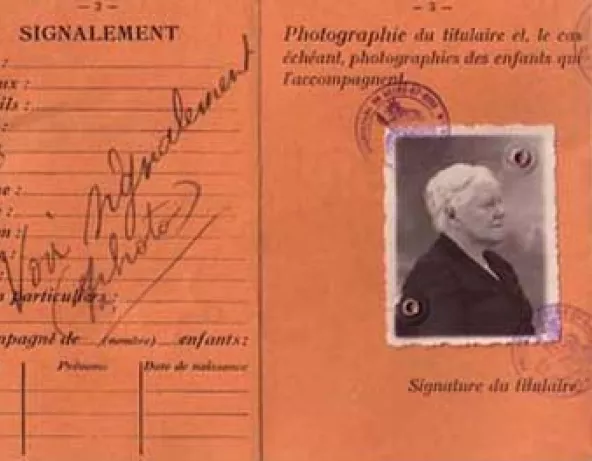 Passeport Nansen de la princesse Vera Mestchersky © Dépôt de Pierre Mestchersky