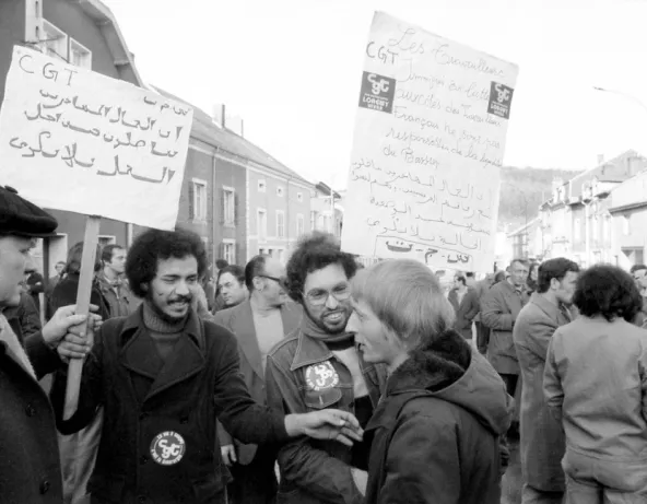Manifestation contre la liquidation de la sidérurgie lorraine dans le bassin de Longwy, 21 et 22 février 1979