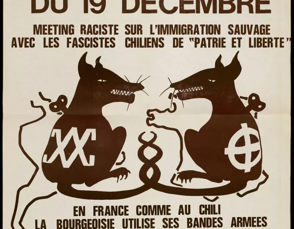 Affiche contre le meeting fasciste
