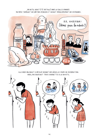 Brigitte Tchao et Christel Han, planches de la bande-dessinée « Made in France : 68-78, chronique d'une famille chinoise à Paris », éd. Les Enfants rouges, 2019 