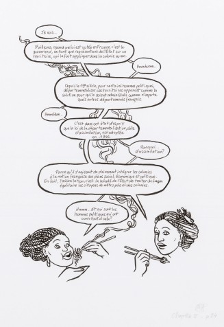 Planches originales du roman graphique Peyi An Nou