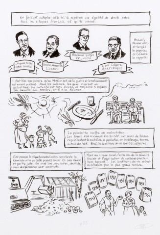 Planches originales du roman graphique Peyi An Nou