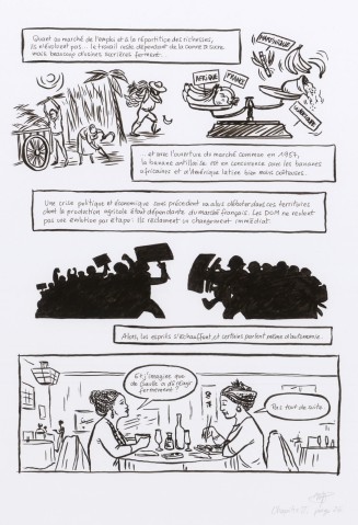 Planches originales du roman graphique Peyi An Nou