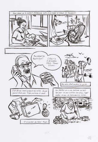 Planches originales du roman graphique Peyi An Nou