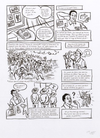 Planches originales du roman graphique Peyi An Nou