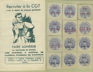 La carte de membre de la CGT de Marius Apostolo