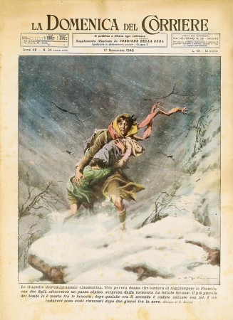 Couverture d'un journal italien sur l'émigration clandestine