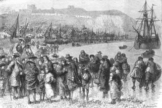 Huguenots français débarquant à Douvres en 1685