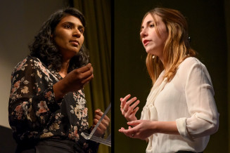 deux jeunes femmes en train de parler
