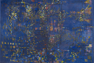 Tableau de Maria Helena Vieira da Silva : Paris la nuit, 1951