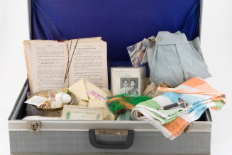 Vue intérieure de la valise de Soundirassane Nadaradjane