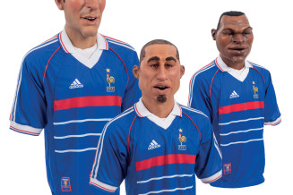 Marionnettes de Marcel Desailly, Zinedine Zidane, David Trezeguet 