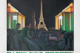 Paris est propre de Chéri Samba. 1989 - Collection du Musée national de l'histoire de l'immigration