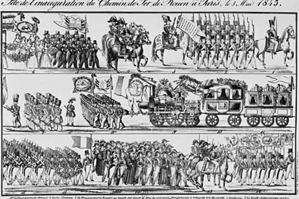 Fête de l’inauguration du chemin de fer de Rouen à Paris le 3 mai 1843 © Collection Roger-Viollet