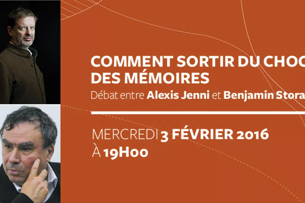 Flyer du débat "Comment sortir du choc des mémoires ?"