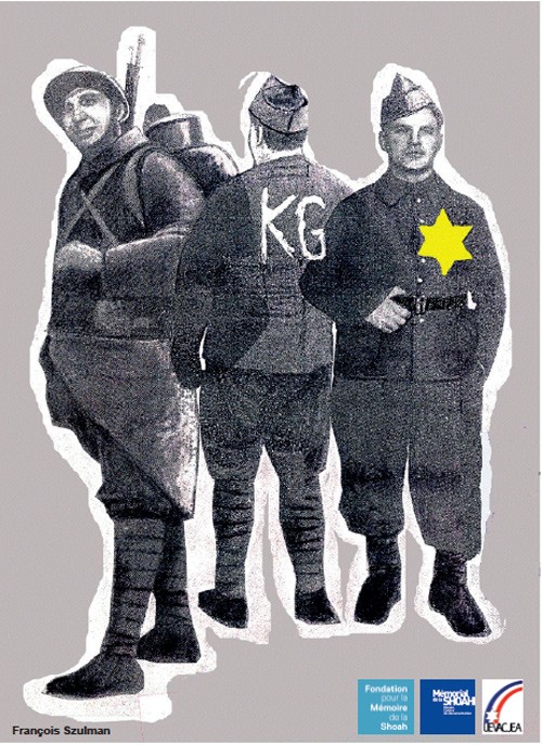 Affiche de l'exposition "Les Juifs étrangers ont défendu la France"