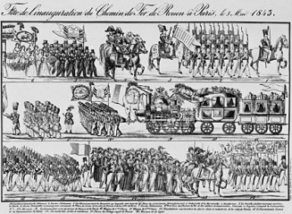 Fête de l’inauguration du chemin de fer de Rouen à Paris le 3 mai 1843 © Collection Roger-Viollet