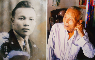 M. Lê Xuân Thiêm en France en 1944 et au Vietnam en 2006. © Collection Luguern. Source : Liem-Khe LUGUERN