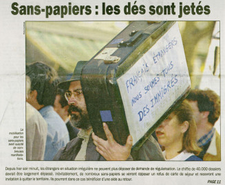 Article publié dans L’Union de Reims, « Sans-papiers : les dés sont jetés », 1er Novembre 1997 © DR 