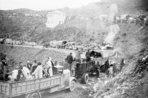 Retirada, February 15, 1939. Cerbère, French-Spanish border, arrival of a convoy of Spanish refugees