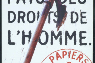 Affiche non datée (2000-2007), "La France pays des droits de l'Homme. Des papiers pour les sans-papier", éditée par un collectif d'association © Collection Génériques