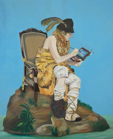 Tableau d'Eduardo Arroyo, Robinson Crusoé, 1965