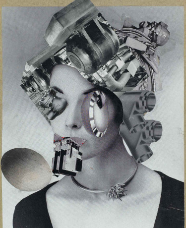 Erró, Madame Picabia, Série Collage Paris, vers 1959. 