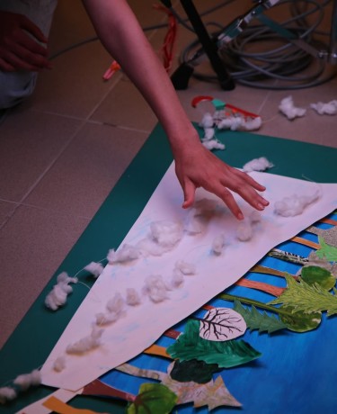 Visuel atelier cinéma d'animation, collages