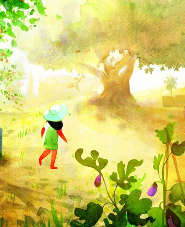 Un exilé (dits Pieds noirs), passionné par le jardinage, dans le jardin