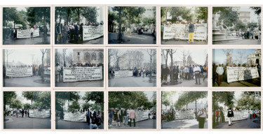 Bruno Serralongue, Manifestations du collectif de sans-papiers de la Maison des Ensembles, 2001-2003