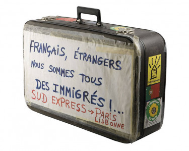 La valise "militante" de Manuel Valente Tavares. Photo : Lorenzö © Musée national de l’histoire et des cultures de l’immigration
