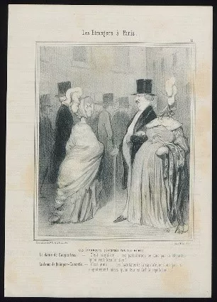 lithographie représentant deux couples