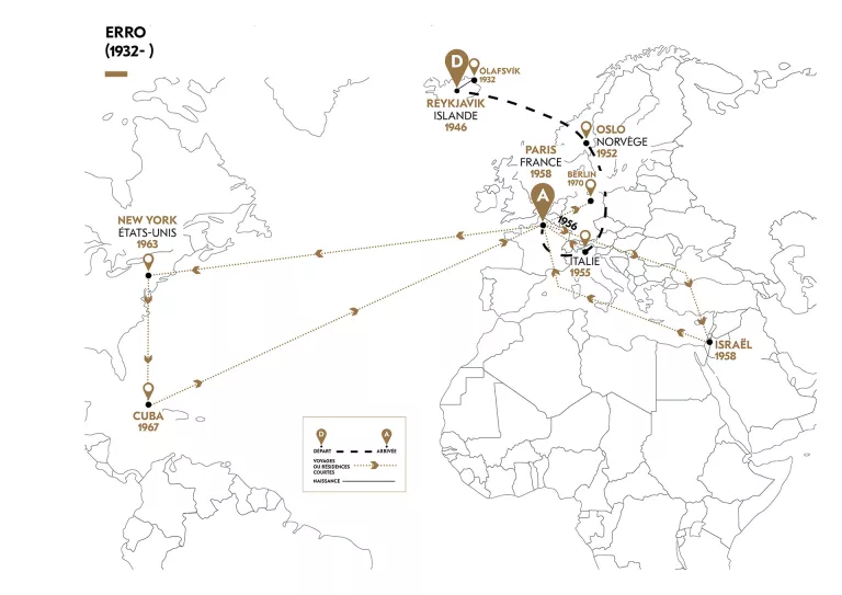 Cartographie migratoire de Erro