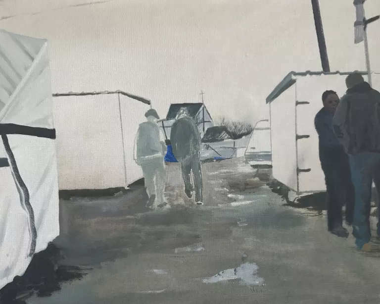 Peinture : La Lande, 13 décembre 2015 de Pascale Consigny