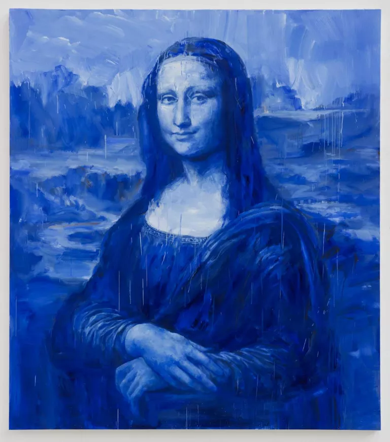 Yan Pei-Ming, Monna Lisa, le dernier sourire bleu et blanc