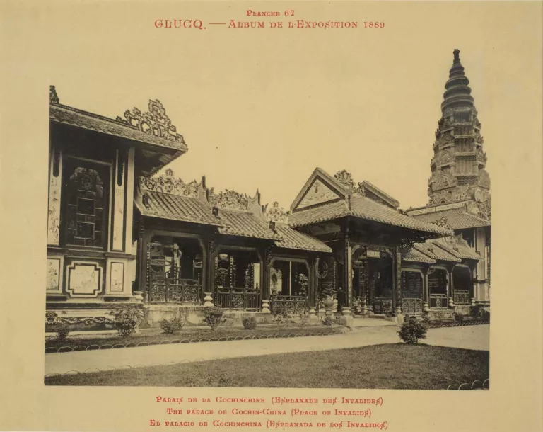 phototypie ,Palais de la Cochinchine, Exposition universelle de 1889