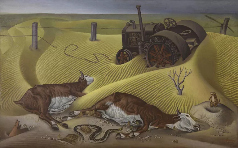 Alexandre Hogue, "Les rescapés de la sécheresse", 1936. 