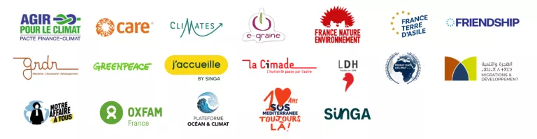Liste des associations présentées dans l'exposition Migrations & climat