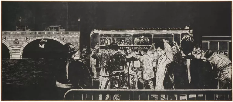 Extrait du triptyque des sœurs Chevalme intitulé 17.10.61